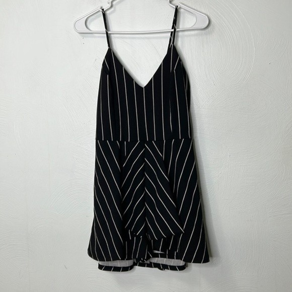 Pants - Black Striped Romper
